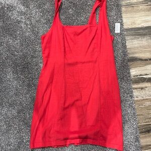 Old navy red linen dress